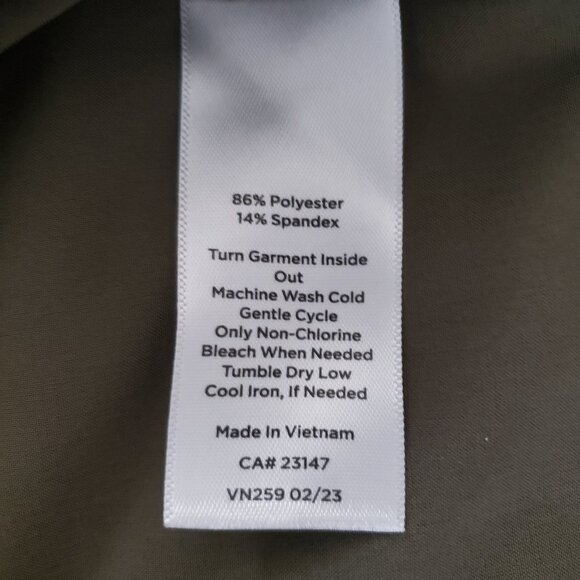 T by Talbots Lightweight Small Dress Popover Olive Green SunWell UPF +50 - Picture 12 of 14